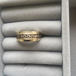 10k Gold Engagement Ring| Champagne Diamond 