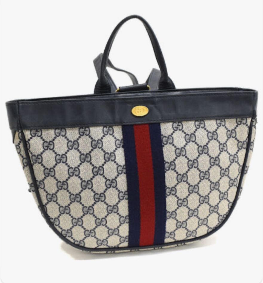 Very Rare Vintage Gucci Backpack 1980 Accessory Collection Sherry Bag