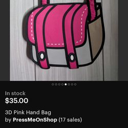 3d Handbag  Hot 🩷 Pink