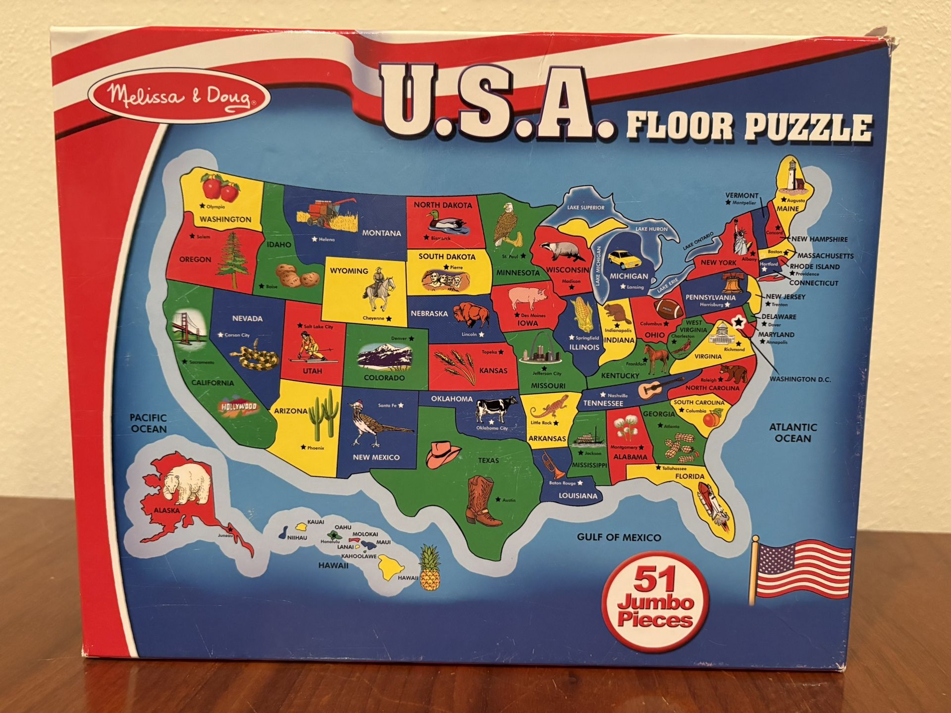 51 Piece United States Floor Puzzle