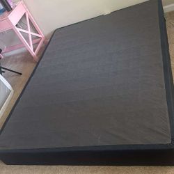 Sanitized Queen Box Spring Bed And Mattress In Excellent Condition