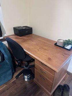 Solid wood desk