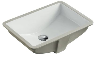 New 20.9 Inch Durable Rectrangle Undermount Vitreous Ceramic Lavatory Vanity Bathroom Sink - Pure White (20.9 Inch)