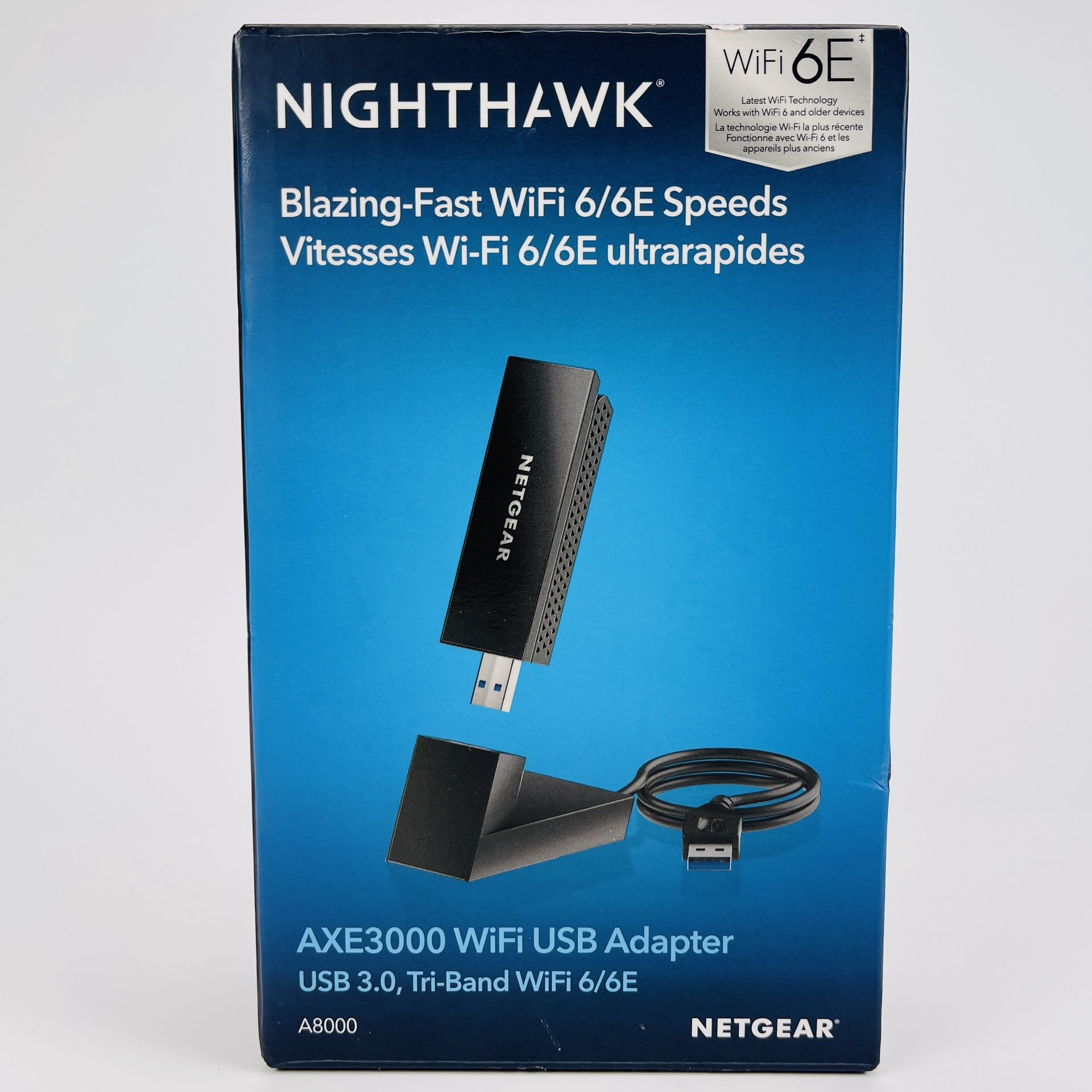 NETGEAR Nighthawk AXE3000 A8000 USB 3.0 WiFi 6E Adapter | New Sealed