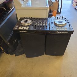 Pioneer Serato DDJ-SZ Dj Controller/ Eon615 JBL speakers 
