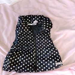 Puffy Poka Dot Baby Girl's Vest Vintage - 12-24 Mos