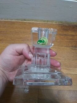 Waterford Crystal Candlestick Holder Made In Ireland New
