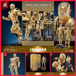 1/6 Hot Toys Iron Man Mark III Golden Version MMS764-069 Figure