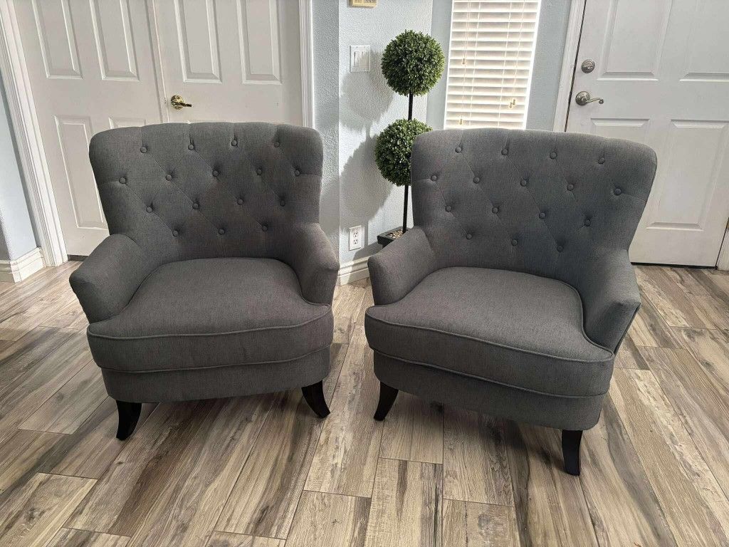 Two Matching Accent Chairs 