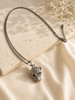 Silver panther chain and pendant