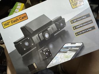 360 View 4 Channel Dash Cam Front and Rear Left Right Inside Camera for Cars