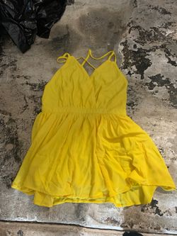 Yellow tank top sz L