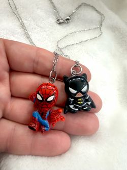 Friendship necklaces Spider-Man & Batman Set