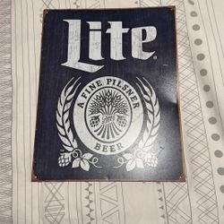 Miller Lite Sign Metal Art 