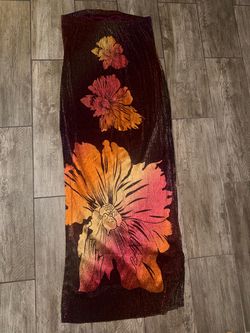 Black Floral Print Tube Dress