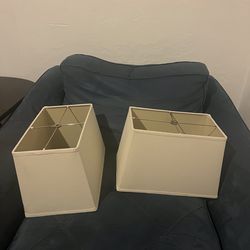 2 square/rectangle lamp shades