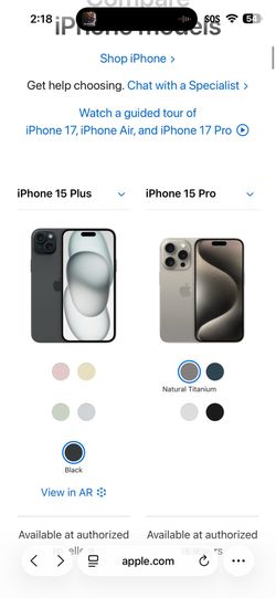 I phone 15 plus