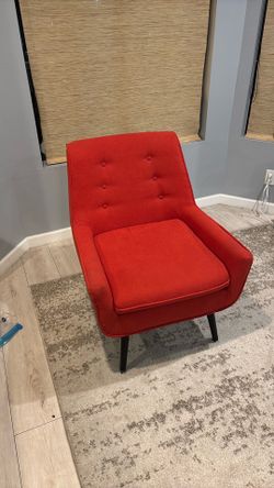 Red Orange Accent Chair
