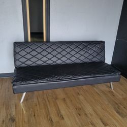 Faux Leather Futon Couch 