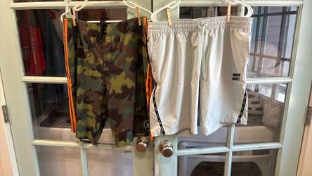 2 pair Hurley swim trunks size L