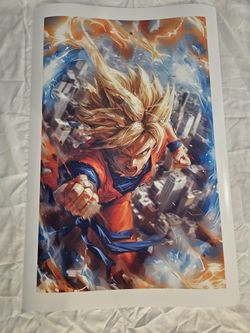 Anime Fighter Son Goku SS1 - Photo Poster