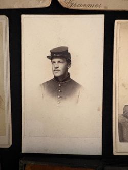 Antique Civil War Soldier CDV Photograph lot of 5