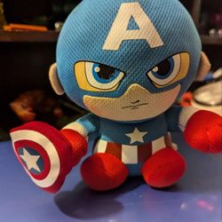 TY Beanie Baby 6" CAPTAIN AMERICA (Marvel) Plush Stuffed Animal Toy 