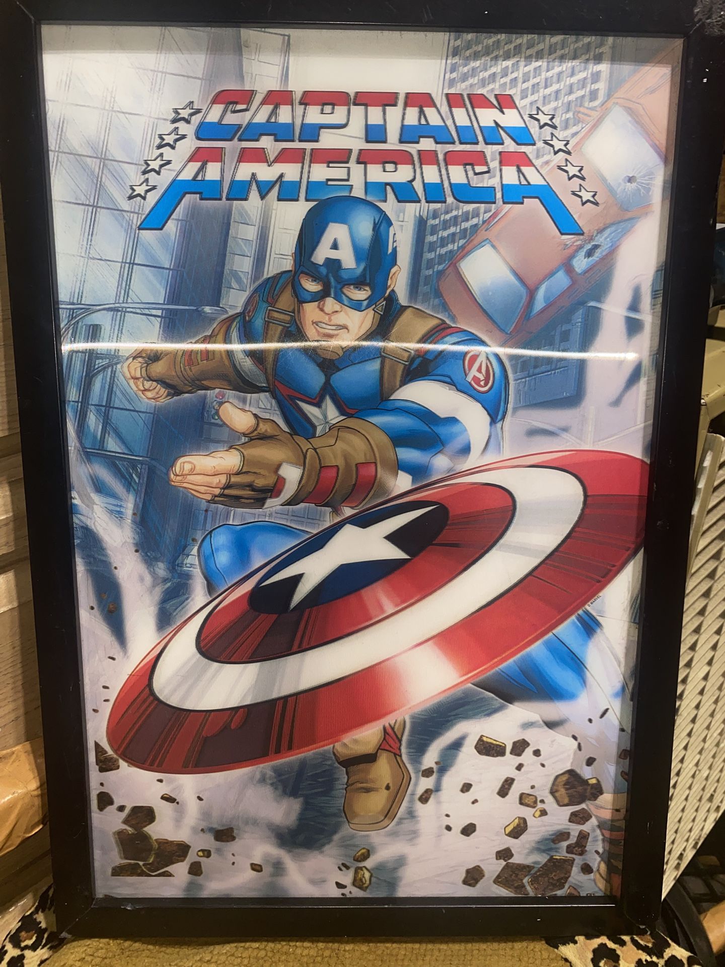 Superhero picture and blanket