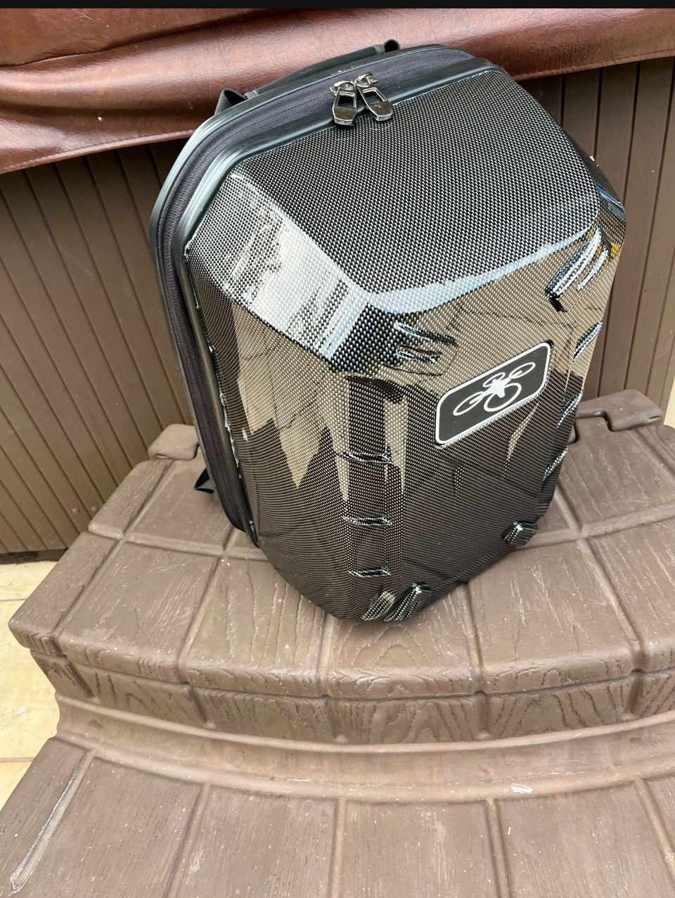 DJI PHANTOM Carbon Fiber HARD SHELL Back Pack Case… In Great