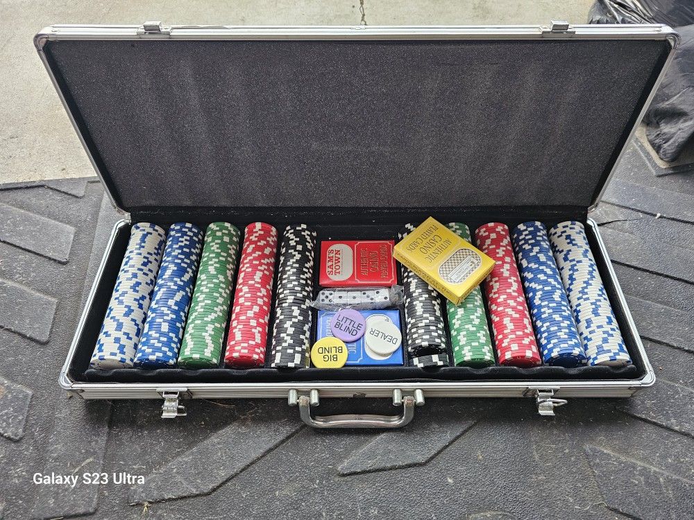 Poker Chips And Card Set