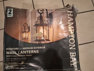 Hampton Bay Wickford Medium Exterior Wall Lanterns 2-Pack