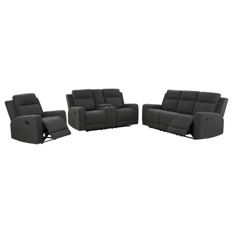 Reclining Sofa & Reclining Loveseat Black Color