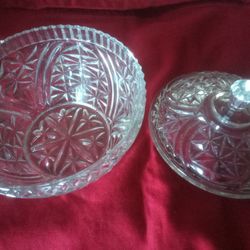 Vintage Lead Crystal Candy Dish