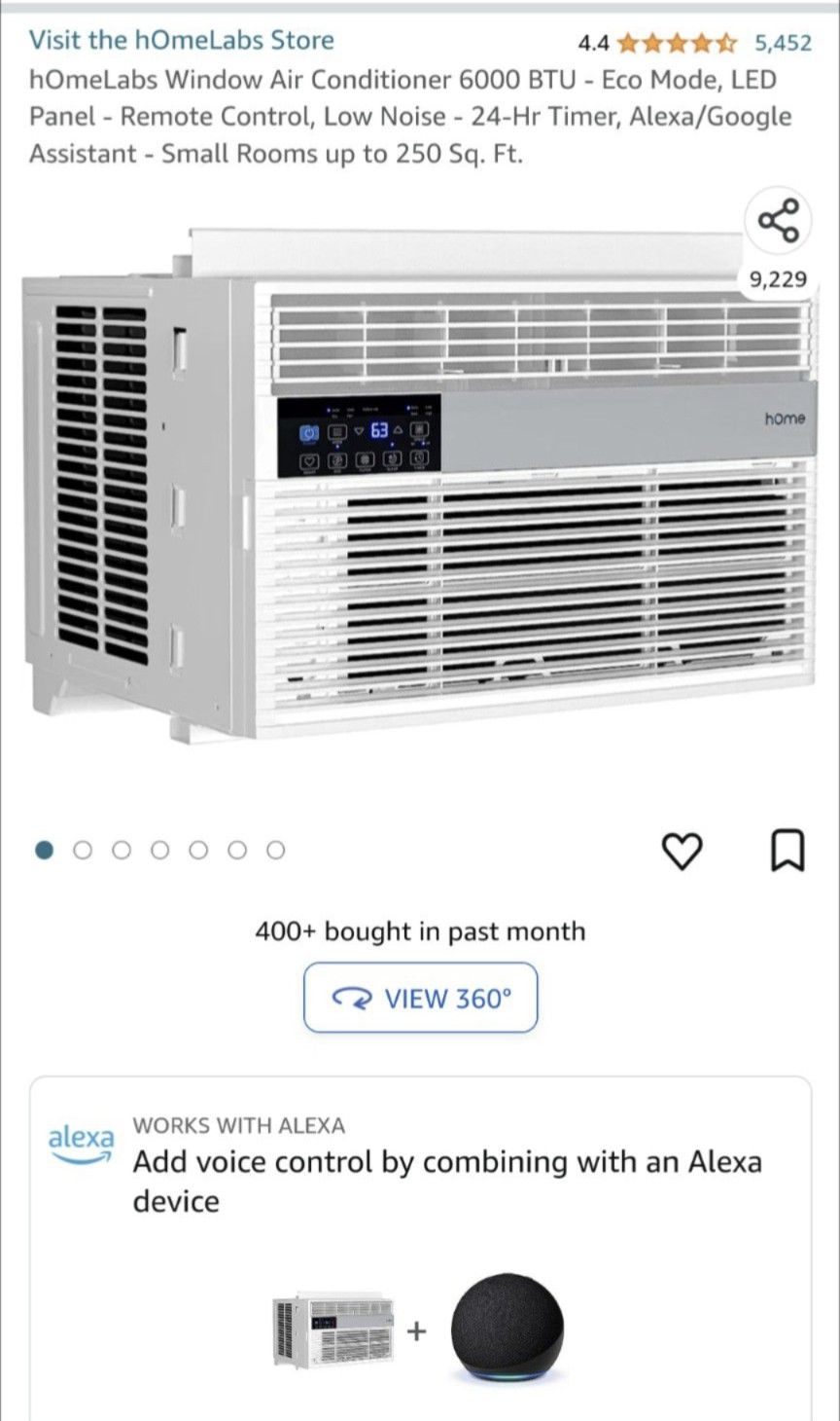NEW Window AC Unit 6000 BTU
