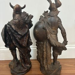 Vintage Vikings Statues 20 Inch