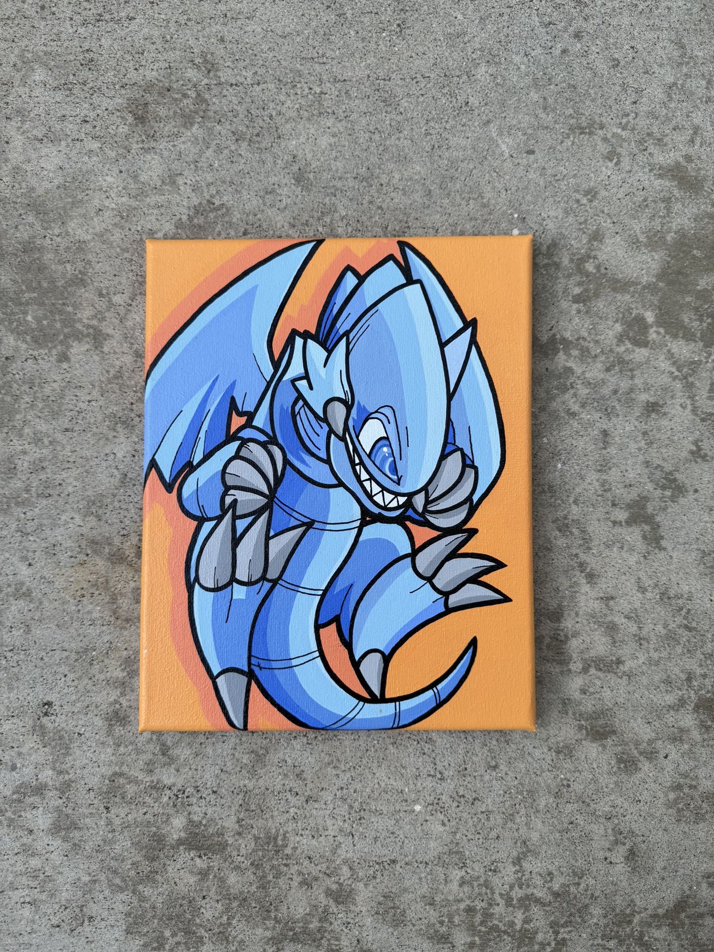 Yugioh Blue Eyes Room Dragon Canvas Painting