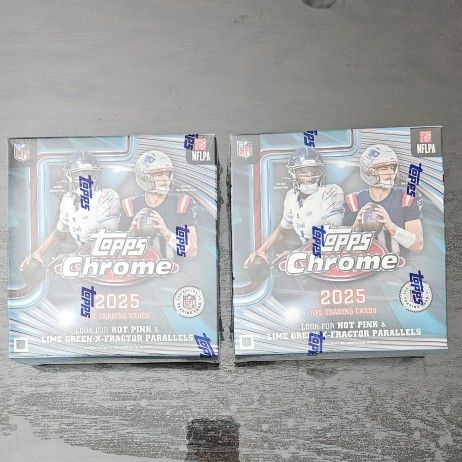 2025 Topps Chrome NFL Football Mega Box Factory Sealed