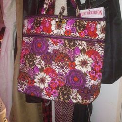 Vera Bradley Tote Bag Pink Purple White 