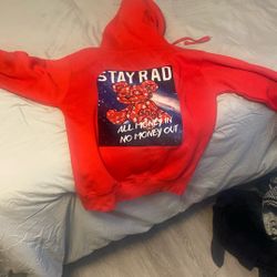3Forty red Fleece hoodie