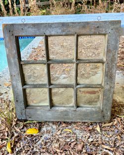 Vintage 9-Pane Wood Window Sash – Architectural Salvage / Rustic Decor