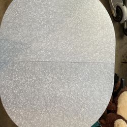 Vintage Chrome and Grey/silver Formica Table 