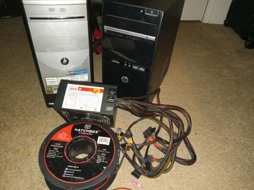 Computers Parts(Towers,printers,power supply,3d printer filament)