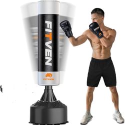 Freestanding Punching Bag Heavy Boxing Bag awith Suction Cup Base