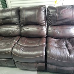 Leather Recliner Electric Sofa Used Good Conditions 