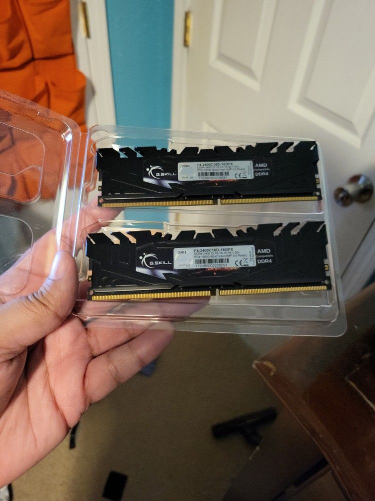 G.Skill DDR4 Ram 16 Gig (2x8 Gig). 2400 Speed