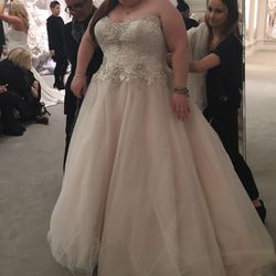Danielle Caprese for Kleinfeld wedding dress unaltered unworn size 30W plus size 