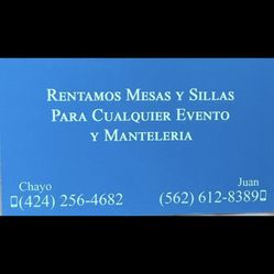 Rentamos Mesas Y Sillas