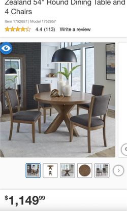 Round Dining Table with 4 Chairs ✨