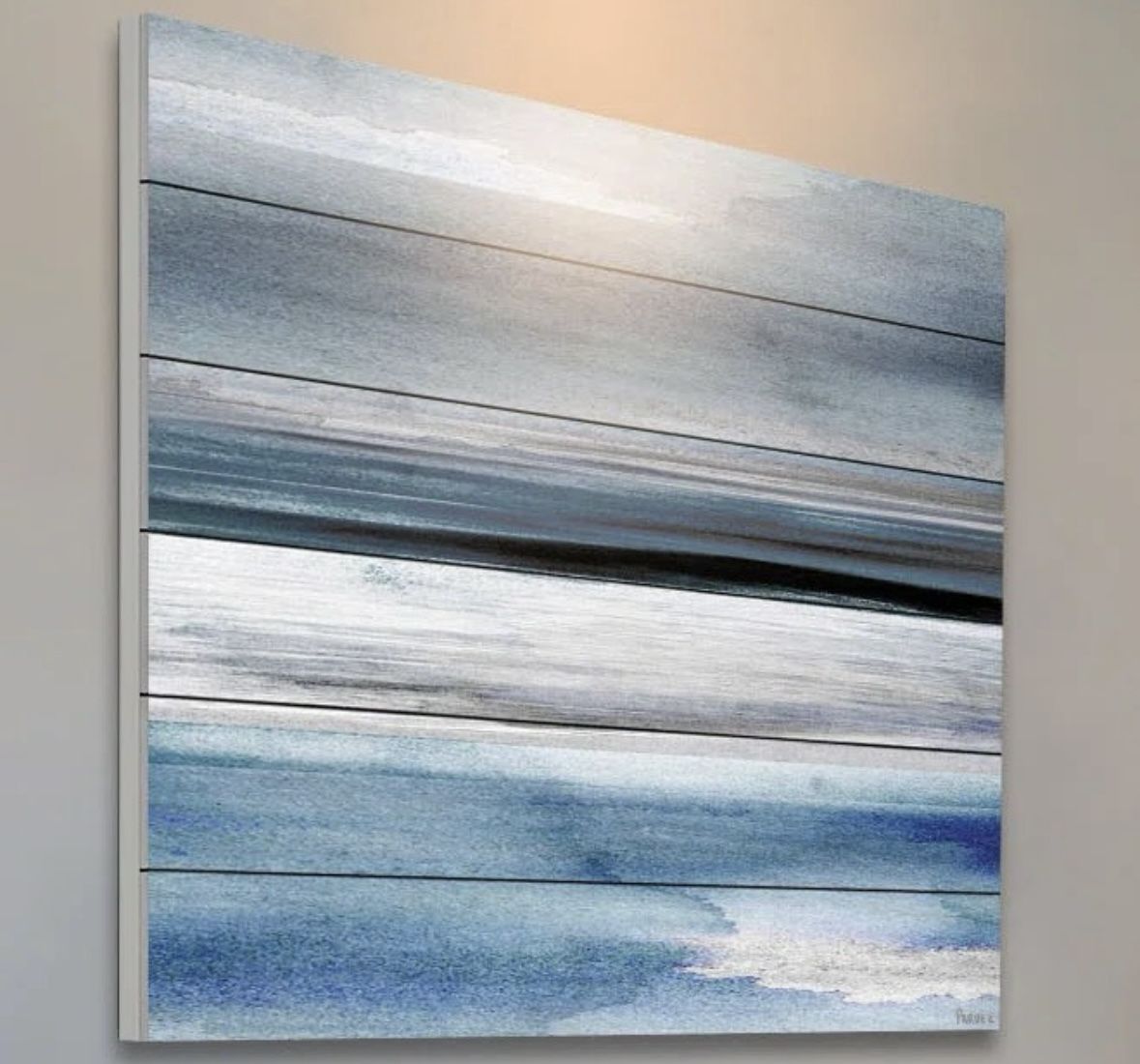 Blue Wall Art 18x18