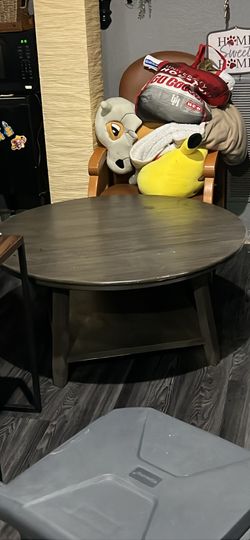 Furniture Barn USA Poly Lumber Deluxe Conversation Table, Coastal Gray